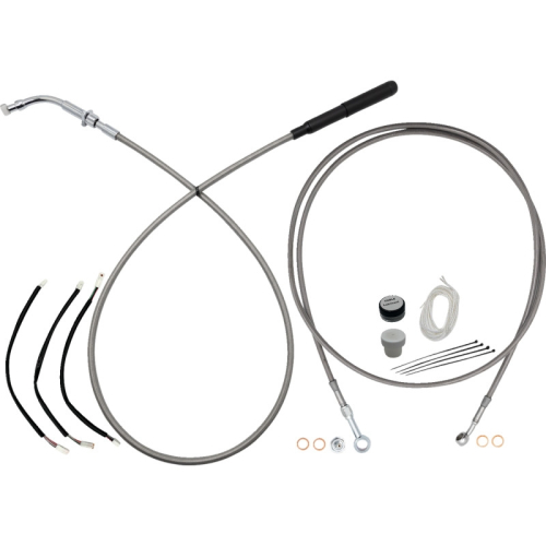 Fat Baggers, Inc. - Fat Baggers, Inc. EZ Install Upper Clutch Cable Kit - 10in. - Chrome - 249010-C