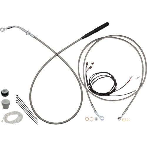 Fat Baggers, Inc. - Fat Baggers, Inc. EZ Install Upper Clutch Cable Kit - 13in. to 14in. - Chrome - 219014-C
