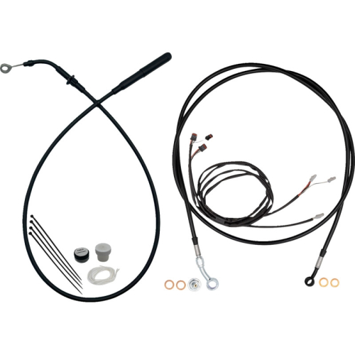 Fat Baggers, Inc. - Fat Baggers, Inc. EZ Install Upper Clutch Cable Kit - 11in. to 12in. - Black - 219012-B