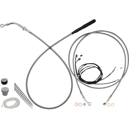 Fat Baggers, Inc. - Fat Baggers, Inc. EZ Install Upper Clutch Cable Kit - 16in. - Chrome - 219916-C