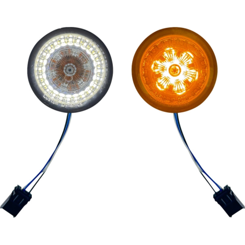 Custom Dynamics - Custom Dynamics Probeam LED Turn Signal Inserts - Front - Dynamic Ringz - PB-AW-25JAE-S