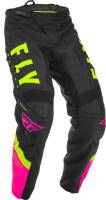 Fly Racing - Fly Racing F-16 Youth Pants - 373-93626 Neon Pink/Black/Hi-Vis Size 26 - Image 1