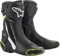 Alpinestars - Alpinestars SMX Plus Non-Vented Boots - 2221019-125-40 Black/White/Yellow Fluorescent Size 6.5 - Image 1
