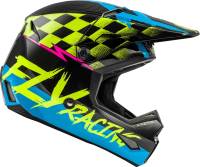 Fly Racing - Fly Racing Kinetic Sketch MIPS Youth Helmet - 73-3460YM Blue/Hi-Vis/Black/Pink Medium - Image 3