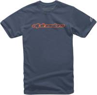 Alpinestars - Alpinestars Wordmark T-Shirt - 10367201573212X Navy/Orange/Gray 2XL - Image 1