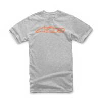 Alpinestars - Alpinestars Blaze T-Shirt - 1032-72032-1140-LG Gray Heather/Orange Large - Image 1