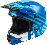 Fly Racing - Fly Racing Kinetic Thrive Youth Helmet - 73-3508YM Blue/White Medium - Image 1