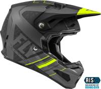 Fly Racing - Fly Racing Formula Vector Helmet - 73-4412XS Matte Hi-Vis/Black/Gray X-Small - Image 4