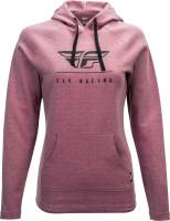 Fly Racing - Fly Racing Fly Crest Womens Hoody - 358-0137X Mauve X-Large - Image 1