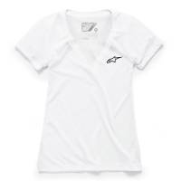 Alpinestars - Alpinestars Ageless V-Neck Womens T-Shirt - 1W38-73000-20-S White Small - Image 1