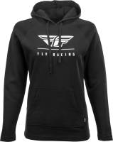 Fly Racing - Fly Racing Fly Crest Womens Hoody - 358-0130S Black Small - Image 1