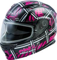 G-Max - G-Max MD-01S Pink Ribbon Riders Womens Helmet - G2012405 Black/Pink Medium - Image 1