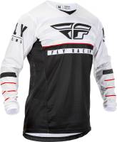 Fly Racing - Fly Racing Kinetic K120 Jersey - 373-423M Black/White/Red Medium - Image 1