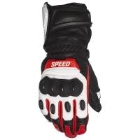 Speed & Strength - Speed & Strength Revolt Leather Gloves - 1102-0113-2153 White/Black/Red Medium - Image 1
