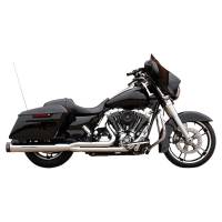 S&S Cycle - S&S Cycle Sidewinder 2-into-1 Exhaust System - Chrome with Black Highlighted Machined End Cap - 550-0776 - Image 1
