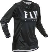 Fly Racing - Fly Racing Lite Womens Jersey - 373-621S Black/White Small - Image 1
