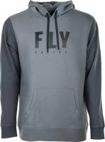Fly Racing - Fly Racing Badge Pullover Hoodie - 354-0251M Gray Medium - Image 1