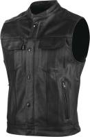 Speed & Strength - Speed & Strength Band of Brothers Leather Vest - 889576 Black Small - Image 1