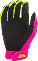 Fly Racing - Fly Racing F-16 Youth Gloves - 373-91605 Neon Pink/Black/Hi-Vis Size 05 - Image 2