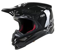Alpinestars - Alpinestars Supertech M8 Solid Helmet - 8300719-1180-M Black Glossy Medium - Image 1