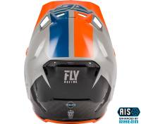 Fly Racing - Fly Racing Formula Origin Helmet - 73-4408-7 Gray/Orange/Blue Large - Image 2