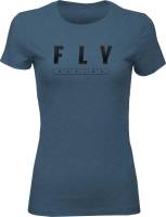 Fly Racing - Fly Racing Fly Logo Womens T-Shirt - 356-0467L Deep Teal Heather Large - Image 2