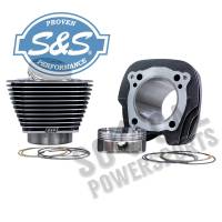S&S Cycle - S&S Cycle M8 128in. Big Bore Kit - 4.250 Bore, 4.5 Stroke, Highlighted Fins - Black Granite - 910-0733 - Image 2