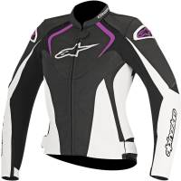 Alpinestars - Alpinestars Stella Jaws Womens Leather Jacket - 3111016123946 - Black/White/Pink 10 - Image 1