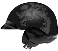 Zoan - Zoan Route 66 Skull Graphics Helmet - 031-232 - Black/Silver 2XS - Image 1