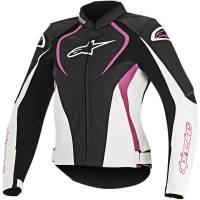 Alpinestars - Alpinestars Stella Jaws Perforated Womens Leather Jacket - 3111116123944 - Black/White/Pink 8 - Image 1