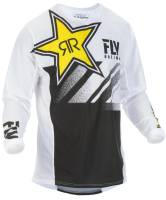 Fly Racing - Fly Racing Kinetic Mesh Rockstar Jersey - 372-324S - White/Black Small - Image 1