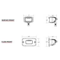 RIGID Industries - RIGID Industries SR-M Series Pro Hybrid-Diffused LED Surface Mount - White - Image 3