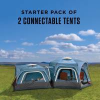 Coleman - Coleman 3-Person &amp; 6-Person Connectable Tent Bundle w/Fast Pitch Setup - Set of 2 - Blue - Image 3
