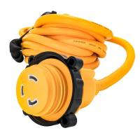 Camco - Camco 30 Amp Power Grip Marine Extension Cord - 35&#39; M-Locking/F-Locking Adapter - Image 3