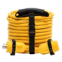 Camco - Camco 30 Amp Power Grip Marine Extension Cord - 50&#39; M-Locking/F-Locking Adapter - Image 1