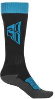 Fly Racing - Fly Racing MX Youth Socks - 350-0514Y - Black/Blue/Gray - OSFM - Image 1