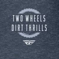 Fly Racing - Fly Racing Two Wheels Womens T-Shirt - 356-0061L - Heather Navy - Large - Image 2
