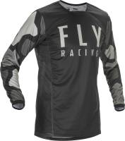 Fly Racing - Fly Racing Kinetic K221 Jersey - 374-5202X - Black/Gray - 2XL - Image 1
