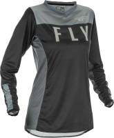 Fly Racing - Fly Racing Lite Womens Jersey - 374-620S - Black/Gray - Small - Image 1