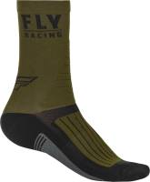 Fly Racing - Fly Racing Fly Factory Rider Sock - 350-0525L - Green/Black/Gray - Lg-XL - Image 1