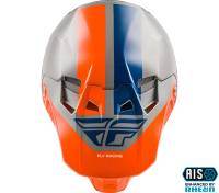 Fly Racing - Fly Racing Formula Origin Helmet - 73-4408-6 - Gray/Orange/Blue - Medium - Image 3