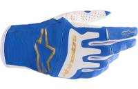 Alpinestars - Alpinestars Techstar Gloves - 3561023-7265-2X - Ucla Blue/Brushed Gold - 2XL - Image 1