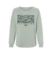 Fly Racing - Fly Racing Fly Trail Womens Sweatshirt - 358-0150L - Sage - Large - Image 1