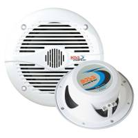 Boss Audio - Boss Audio MR60W 6.5" Round Marine Speakers - (Pair) White - Image 1