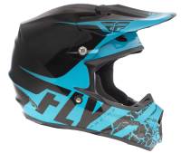 Fly Racing - Fly Racing F2 Carbon Fracture Helmet - 73-4173-4-L - Light Blue/Black - Large - Image 2