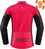 Icon - Icon Hooligan Womens Jacket - 2822-1344 - Rouge - Small - Image 2