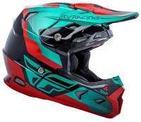 Fly Racing - Fly Racing Toxin Original Helmet - 73-85182X - Red/Teal/Black - 2XL - Image 2