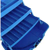 Plano - Plano 3-Tray Tackle Box w/Dual Top Access - Smoke &amp; Bright Blue - Image 2