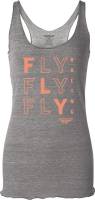 Fly Racing - Fly Racing Fly Tic Tac Toe Womens Tank Top - 356-6162L - Gray - Large - Image 1