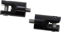 Accutronix - Accutronix Billet Footpeg Mounts - 1 1/2in. Rear Peg Mounts with 3/8in.-16 x 2in. Mounting Bolts - Black - FPMT500-B - Image 1